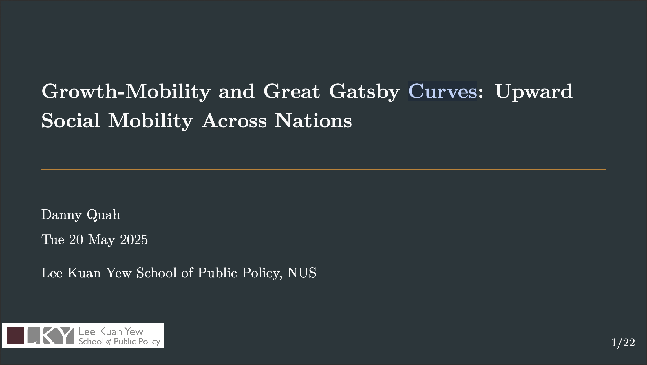 Growth-Mobility and Great Gatsby curves - titlepage