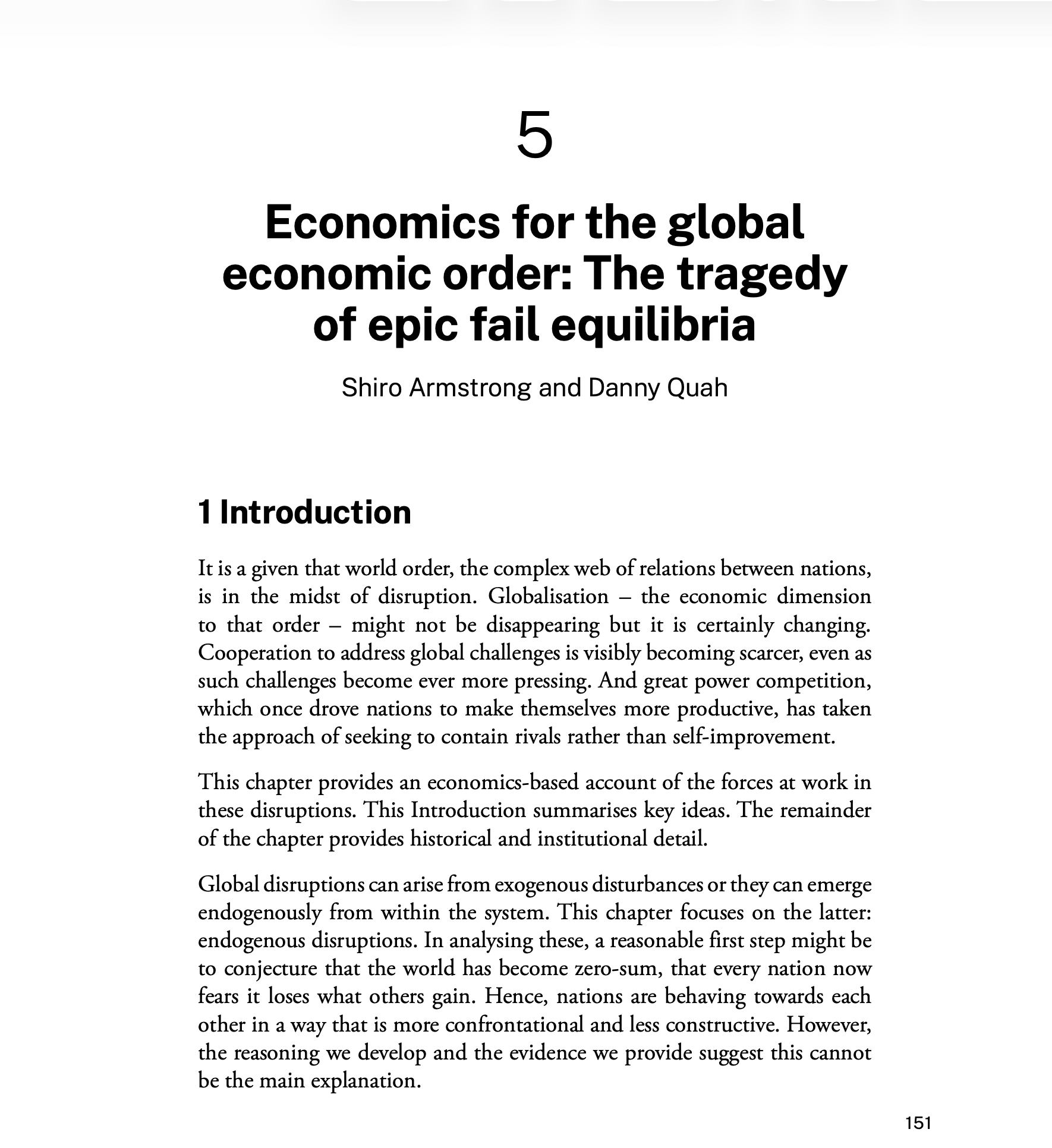Economics for the Global Economic Order Epic Fail - titlepage