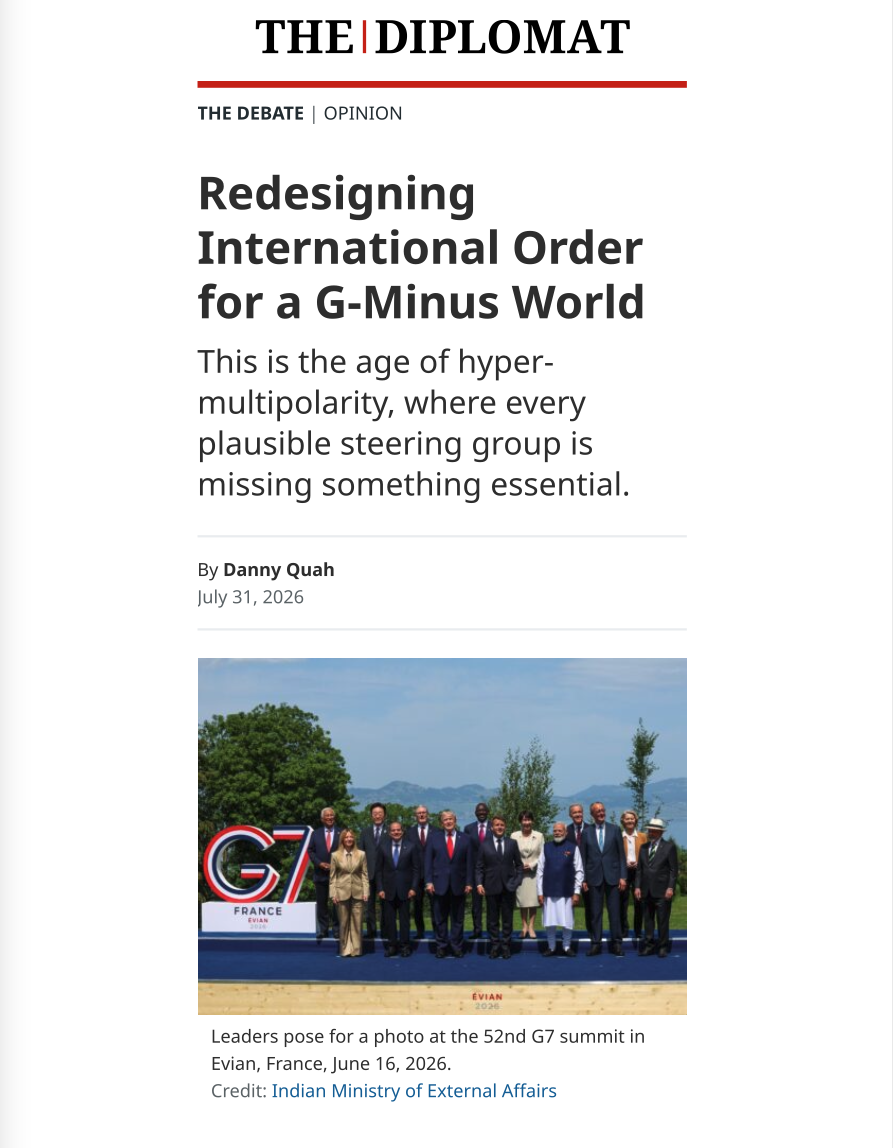 Redesigning the International System for a G-minus World - titlepage