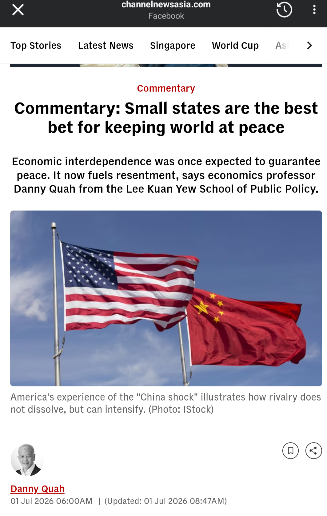 Small States are the Best Bet for Keeping the World at Peace - titlepage