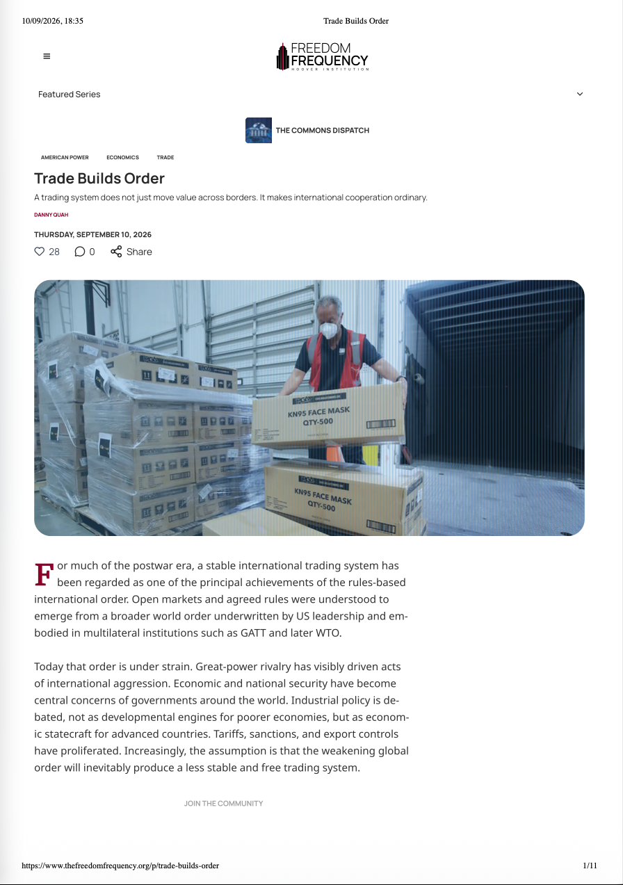 Trade Builds Order - titlepage